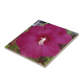 großer dunkelroter Hibiskus Fliese (Seite)