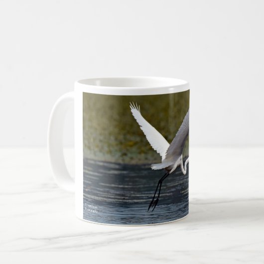 Großer Egret Kaffeetasse (Vorderseite Links)