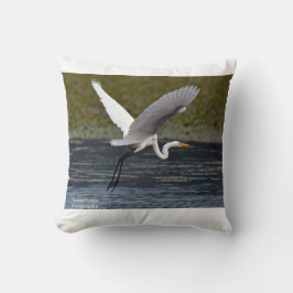 Großer Egret Kissen