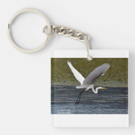 Großer Egret Schlüsselanhänger