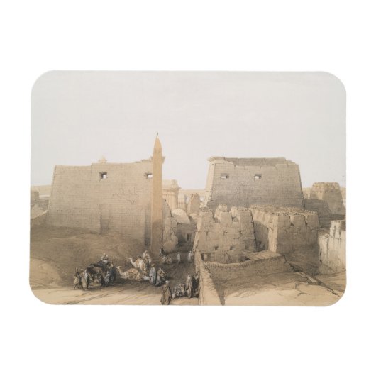 Großer Eingang zum Luxor-Tempel, Ägypten Magnet (Horizontal)