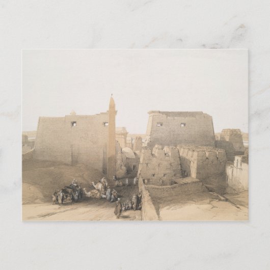 Großer Eingang zum Luxor-Tempel, Ägypten Postkarte (Vorderseite)