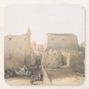 Großer Eingang zum Luxor-Tempel, Ägypten Rechteckiger Pappuntersetzer