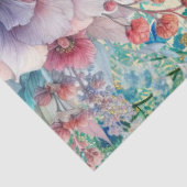 Grosser eleganter Pfau, Florals & Lace Decoupage Seidenpapier (Ausschnitt)