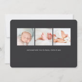 Großer Empfang | Ankündigung von Foto zur Geburt (Rückseite)