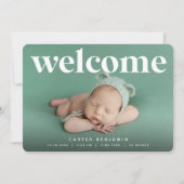 Großer Empfang | Ankündigung von Foto zur Geburt (Vorderseite)