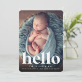 Großer Empfang | Ankündigung von Foto zur Geburt (Stehend Vorderseite)