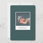 Großer Empfang | Ankündigung von Foto zur Geburt (Rückseite)