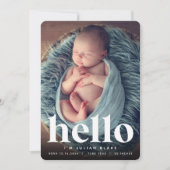 Großer Empfang | Ankündigung von Foto zur Geburt (Vorderseite)