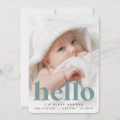 Großer Empfang | Ankündigung von Foto zur Geburt (Vorderseite)