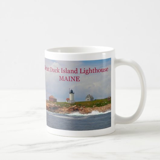 Großer Enten-Insel-Leuchtturm, Maine-Tasse Kaffeetasse (Rechts)