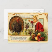 Großer Erntedank Feiertagspostkarte (Vorne/Hinten)