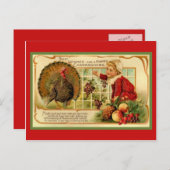 Großer Erntedank Feiertagspostkarte (Vorne/Hinten)