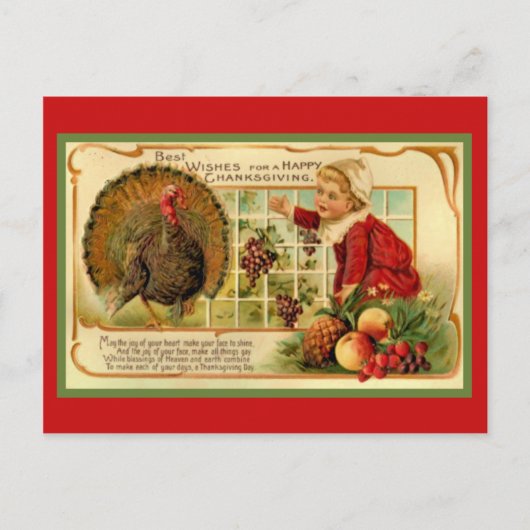 Großer Erntedank Feiertagspostkarte (Vorderseite)