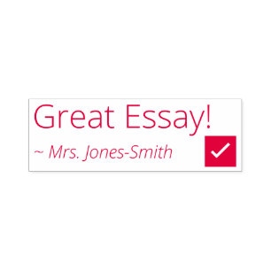 "Großer Essay!" Tutor Rubber Briefmarke Permastempel