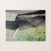 Grosser exotischer afrikanischer GrauElefant Puzzle (Horizontal)