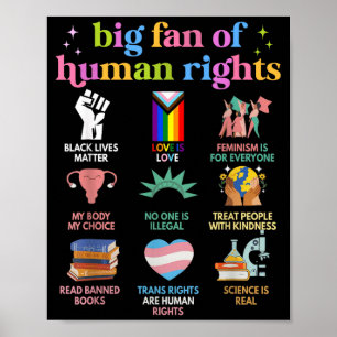 Großer Fan der Gleichheits-Erklärung für Menschenr Poster