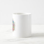 Großer Fan der Menschenrechte Florales Design Kaffeetasse (Mittel)