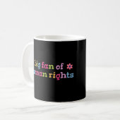 Großer Fan der Menschenrechte Kaffeetasse (Vorderseite Links)
