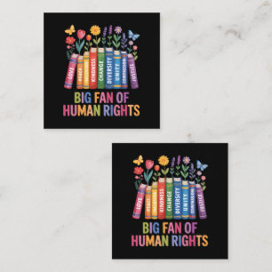 Großer Fan der Menschenrechte  Quadratische Visitenkarte