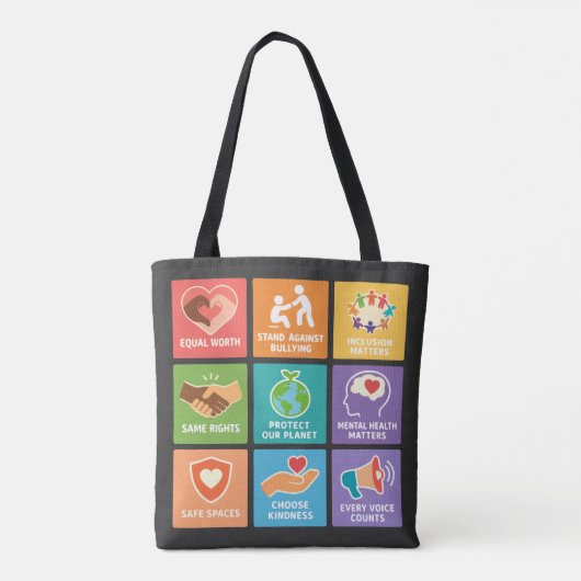 Großer Fan der Menschenrechte Tasche (Rückseite)