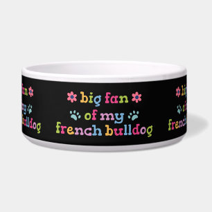 Großer Fan meiner Französischen Bulldogge Napf