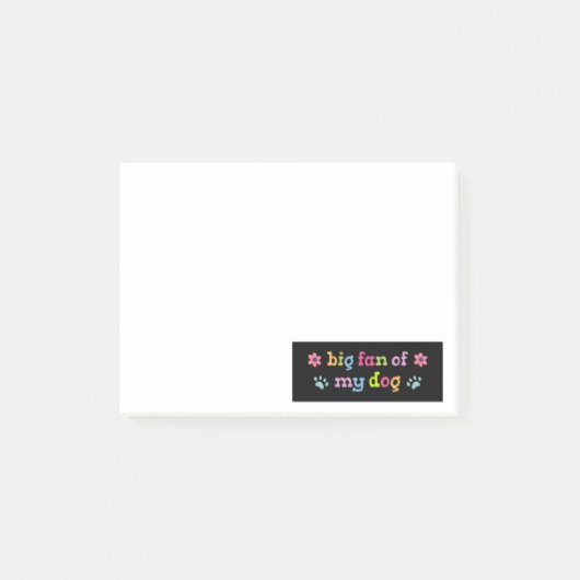 Großer Fan meines Hundes Post-it Klebezettel (Vorderseite)