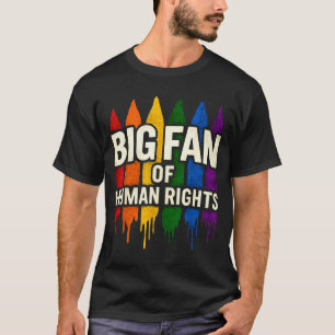Großer Fan von Menschenrechten Regenbogen Vintage T-Shirt