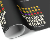 Großer Fan von Menschenrechten steht für Gleichste Geschenkpapier (Rolleneckpunkt)