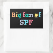 Großer Fan von SPF Rechteckiger Aufkleber (Tasche)