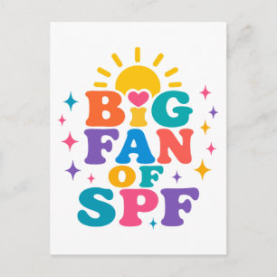 Großer Fan von SPF Sommer-Sonnenschutz Postkarte
