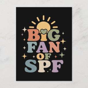 Großer Fan von SPF Sommer-Sonnenschutz Postkarte
