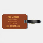 GROSSER FANG! Individuelle Gepäckmarke Gepäckanhänger (Rückseite horizontal)