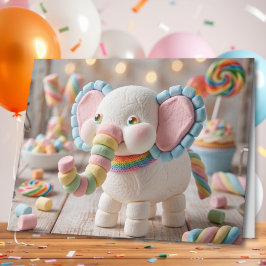 Großer Fantasie-Elefant Personalisierter Geburtsta Karte
