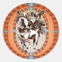 Großer Farbenaufkleber Runder Aufkleber