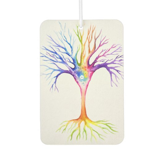 Großer farbenfroher neuronaler Baum Autolufterfrischer (Vorderseite)