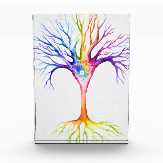 Großer farbenfroher neuronaler Baum Fotoblock (Vorderseite)