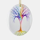 Großer farbenfroher neuronaler Baum Keramik Ornament (Rechts)