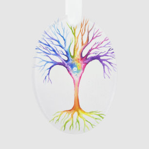 Großer farbenfroher neuronaler Baum Ornament