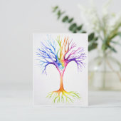Großer farbenfroher neuronaler Baum Postkarte (Stehend Vorderseite)