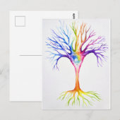 Großer farbenfroher neuronaler Baum Postkarte (Vorne/Hinten)