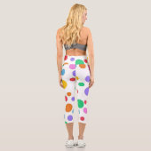Grosser farbiger Polka-Dot Capri Leggings (Rückseite)