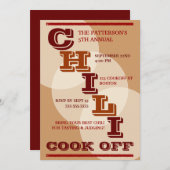 Grosser, feiner Chili kocht Party Einladung (Vorne/Hinten)