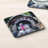 Grosser festlicher Erntedank Türkei Getränkeuntersetzer (Linke Seite)