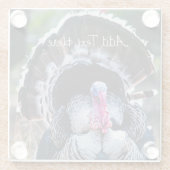 Grosser festlicher Erntedank Türkei Glasuntersetzer (Rückseite)