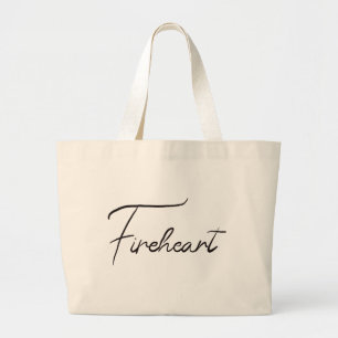 Großer Feuerherz Throne aus Glas Tasche