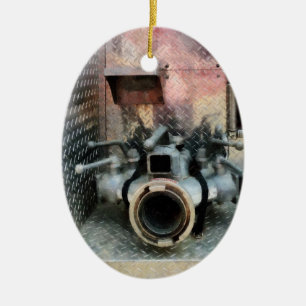 Großer Feuerlöschlauch Keramik Ornament