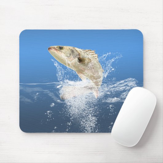 großer Fisch, der aus dem Wasser springt Mousepad (Mit Mouse)
