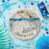 großer Fisch, der aus dem Wasser springt Pappteller (Party)