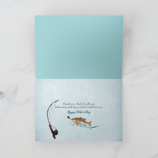 großer Fisch im Ozean Karte (Innenseite)